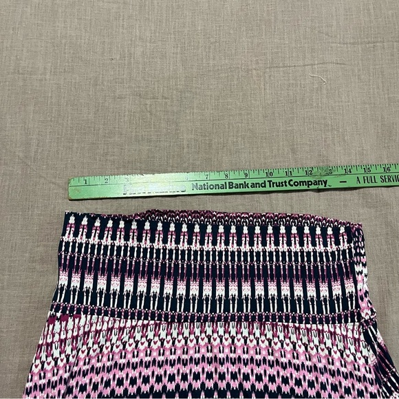 Loveappella Pink Black patterned Maxi Skirt Size XL hippie boho festival ecectic - Picture 4 of 5